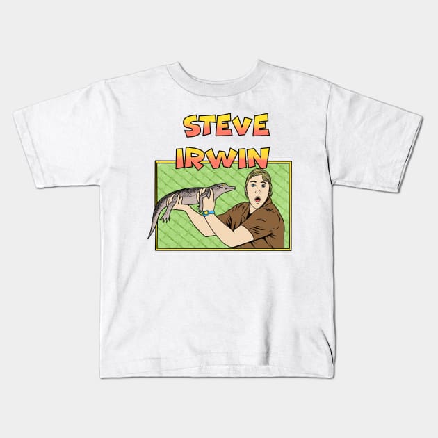 Steve Irwin Montage Kids T-Shirt by notajellyfan